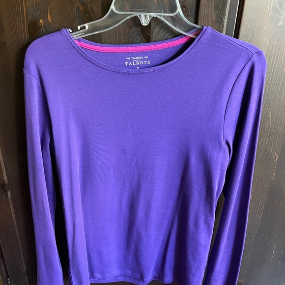 Talbot's Long Sleeve Tee - 100% Pima Cotton - Women's M - Picture 1 of 10